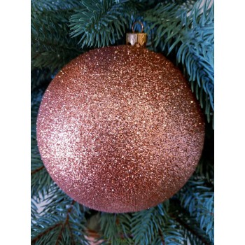 Новогодний шар "Блестки" Ø130мм розово-золотой